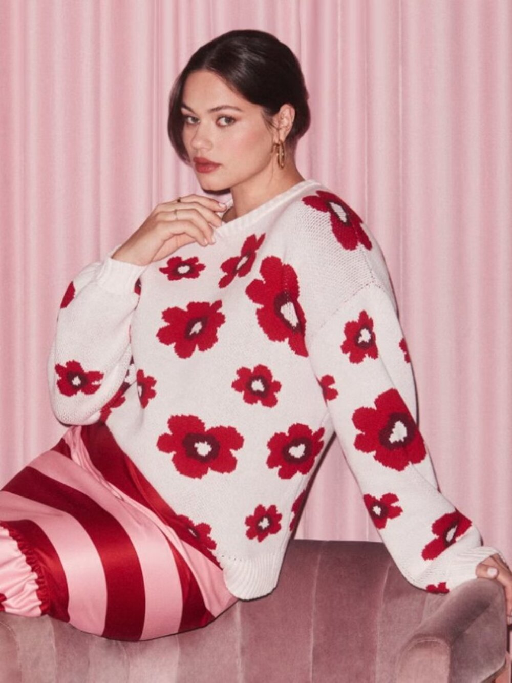 ELOQUII x kate spade ny floral relaxed sweater